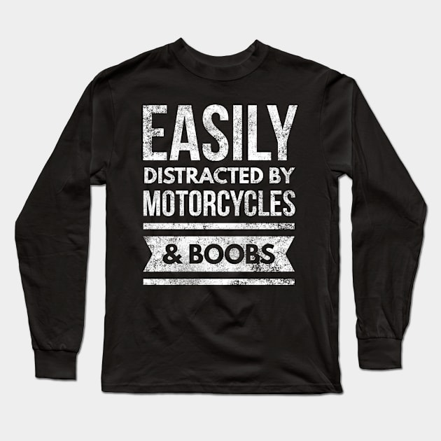 Motorcycles Funny Rally Biker Shirt Motocross & Road Long Sleeve T-Shirt by twizzler3b